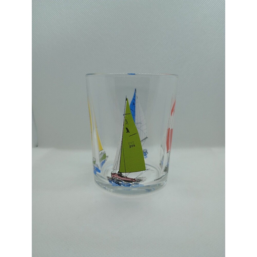 Vintage nautical themed cocktail glass